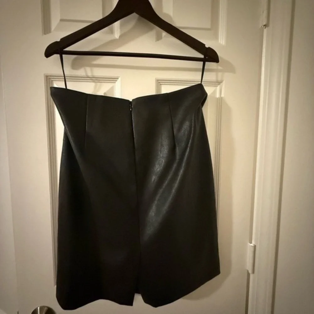 J. Crew Black Faux Leather Skirt‎